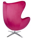 King Home Fotel EGG SZEROKI VELVET fuksja.33 - welur, podstawa stal polerowana King Home Fotel EGG SZEROKI VELVET fuksja.33 - welur, podstawa stal polerowana