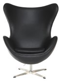 D2.DESIGN Fotel Jajo czarna skóra 06 Premium