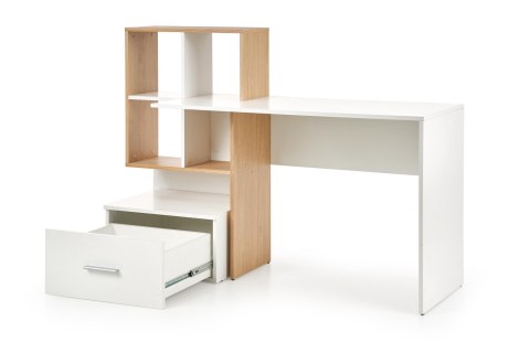 Halmar biurko GROSSO płyta meblowa laminowana dąb złoty / biały, prowadnice kulkowe 149x50 Halmar biurko GROSSO płyta meblowa laminowana dąb złoty / biały, prowadnice kulkowe 149x50