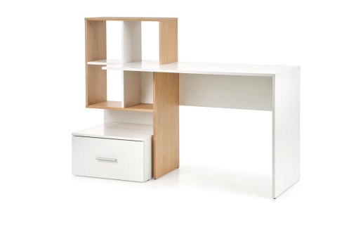 Halmar biurko GROSSO płyta meblowa laminowana dąb złoty / biały, prowadnice kulkowe 149x50 Halmar biurko GROSSO płyta meblowa laminowana dąb złoty / biały, prowadnice kulkowe 149x50