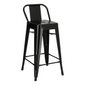 HOKER KRZESŁO BAROWE Paris Back short 66 cm CZARNY insp. Tolix D2.DESIGN METALOWY Z OPARCIEM I PODNÓŻKIEM MOŻNA SZTAPLOWAĆ HOKER KRZESŁO BAROWE Paris Back short 66 cm CZARNY insp. Tolix D2.DESIGN METALOWY Z OPARCIEM I PODNÓŻKIEM MOŻNA SZTAPLOWAĆ