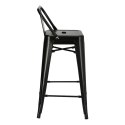 HOKER KRZESŁO BAROWE Paris Back short 66 cm CZARNY insp. Tolix D2.DESIGN METALOWY Z OPARCIEM I PODNÓŻKIEM MOŻNA SZTAPLOWAĆ HOKER KRZESŁO BAROWE Paris Back short 66 cm CZARNY insp. Tolix D2.DESIGN METALOWY Z OPARCIEM I PODNÓŻKIEM MOŻNA SZTAPLOWAĆ