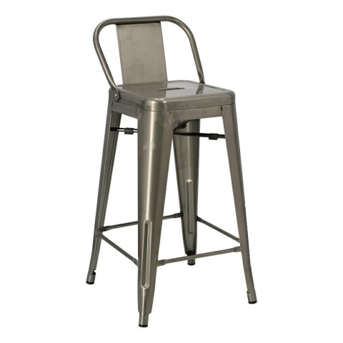 D2.DESIGN Hoker Stołek barowy z oparciem Paris Back short 66cm metaliczny insp. Tolix metal malowany proszkowo podpórka na nogi D2.DESIGN Hoker Stołek barowy z oparciem Paris Back short 66cm metaliczny insp. Tolix metal malowany proszkowo podpórka na nogi
