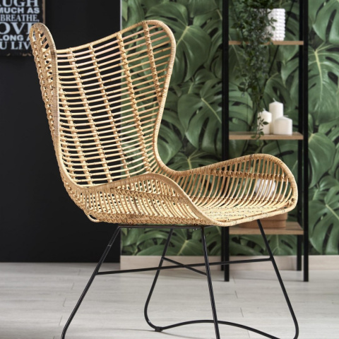 Halmar INDIANA fotel wypoczynkowy rattan naturalny Halmar INDIANA fotel wypoczynkowy rattan naturalny