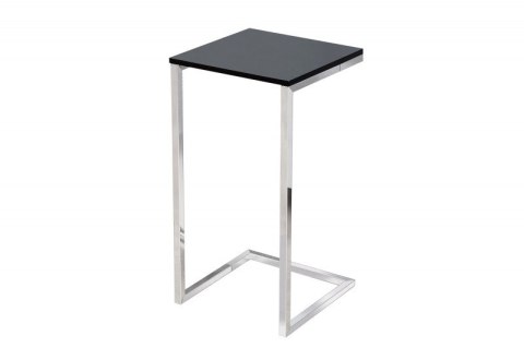 INVICTA stolik SIMPLY czarny - podstawa chromowana INVICTA stolik SIMPLY czarny - podstawa chromowana