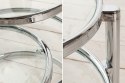 INVICTA stolik okrągły rozkładany DECO szkło chrom INVICTA stolik okrągły rozkładany DECO szkło chrom