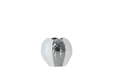 OUTLET Forte AZ-CE-C152 Wazon biało-srebrny OUTLET Forte AZ-CE-C152 Wazon biało-srebrny