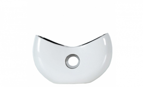 OUTLET Forte AZ-CE-C81 Wazon biało-srebrny OUTLET Forte AZ-CE-C81 Wazon biało-srebrny