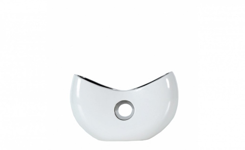 OUTLET Forte AZ-CE-C82 Wazon biało-srebrny OUTLET Forte AZ-CE-C82 Wazon biało-srebrny