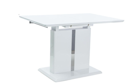 SIGNAL STÓŁ DALLAS PROSTOKĄTNY ROZKŁADANY BLAT MDF BIAŁY LAKIER STELAŻ MDF + METAL (110-150)X75 SIGNAL STÓŁ DALLAS PROSTOKĄTNY ROZKŁADANY BLAT MDF BIAŁY LAKIER STELAŻ MDF + METAL (110-150)X75