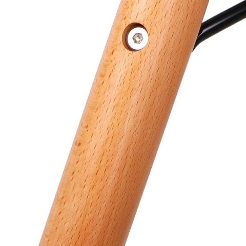 Stolik DSW FI 60 - blat MDF biały - podstawa bukowa Stolik DSW FI 60 - blat MDF biały - podstawa bukowa