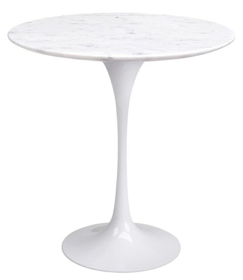 Stolik TULIP MARBLE MINI biały - blat okrągły marmurowy, metal Stolik TULIP MARBLE MINI biały - blat okrągły marmurowy, metal