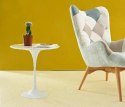 Stolik TULIP MARBLE MINI biały - blat okrągły marmurowy, metal Stolik TULIP MARBLE MINI biały - blat okrągły marmurowy, metal