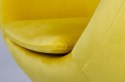 King Home Fotel EGG SZEROKI VELVET żółty.20 - welur, podstawa stal polerowana King Home Fotel EGG SZEROKI VELVET żółty.20 - welur, podstawa stal polerowana
