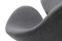 King Home Fotel SWAN WOOL PREMIUM obrotowy szary - wełna kaszmirowa, podstawa stal King Home Fotel SWAN WOOL PREMIUM obrotowy szary - wełna kaszmirowa, podstawa stal