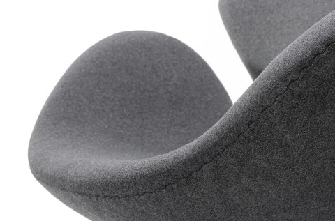 King Home Fotel SWAN WOOL PREMIUM obrotowy szary - wełna kaszmirowa, podstawa stal King Home Fotel SWAN WOOL PREMIUM obrotowy szary - wełna kaszmirowa, podstawa stal