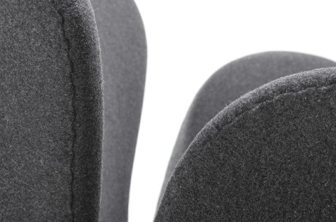 King Home Fotel SWAN WOOL PREMIUM obrotowy szary - wełna kaszmirowa, podstawa stal King Home Fotel SWAN WOOL PREMIUM obrotowy szary - wełna kaszmirowa, podstawa stal