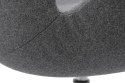 King Home Fotel SWAN WOOL PREMIUM obrotowy szary - wełna kaszmirowa, podstawa stal King Home Fotel SWAN WOOL PREMIUM obrotowy szary - wełna kaszmirowa, podstawa stal