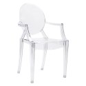King Home Krzesło LOUIS transparentne - poliwęglan wygodne i wytrzymałe King Home Krzesło LOUIS transparentne - poliwęglan wygodne i wytrzymałe