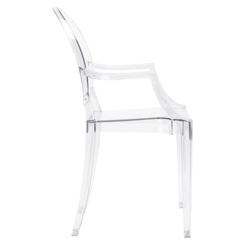 King Home Krzesło LOUIS transparentne - poliwęglan wygodne i wytrzymałe King Home Krzesło LOUIS transparentne - poliwęglan wygodne i wytrzymałe
