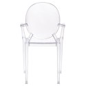 King Home Krzesło LOUIS transparentne - poliwęglan wygodne i wytrzymałe King Home Krzesło LOUIS transparentne - poliwęglan wygodne i wytrzymałe