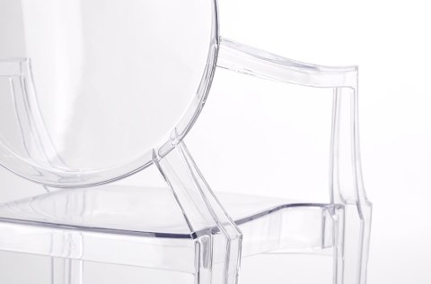 King Home Krzesło LOUIS transparentne - poliwęglan wygodne i wytrzymałe King Home Krzesło LOUIS transparentne - poliwęglan wygodne i wytrzymałe