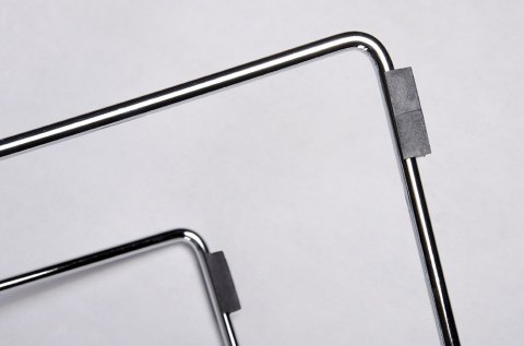 KRZESŁO NET SOFT METAL CHROMOWANY - CZARNA PODUSZKA EKOSKÓRA King Home NA PŁOZACH KRZESŁO NET SOFT METAL CHROMOWANY - CZARNA PODUSZKA EKOSKÓRA King Home NA PŁOZACH