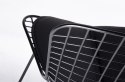 King Home Krzesło NET SOFT czarne metalowe - czarna poduszka ekoskóra wygodne i stabilne King Home Krzesło NET SOFT czarne metalowe - czarna poduszka ekoskóra wygodne i stabilne