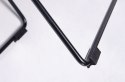 King Home Krzesło NET SOFT czarne metalowe - czarna poduszka ekoskóra wygodne i stabilne King Home Krzesło NET SOFT czarne metalowe - czarna poduszka ekoskóra wygodne i stabilne