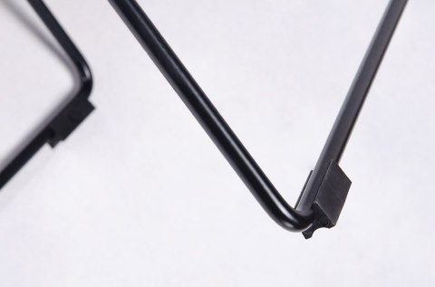 King Home Krzesło NET SOFT czarne metalowe - czarna poduszka ekoskóra wygodne i stabilne King Home Krzesło NET SOFT czarne metalowe - czarna poduszka ekoskóra wygodne i stabilne