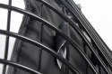 King Home Krzesło NET SOFT czarne metalowe - czarna poduszka ekoskóra wygodne i stabilne King Home Krzesło NET SOFT czarne metalowe - czarna poduszka ekoskóra wygodne i stabilne