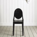 King Home Krzesło VICTORIA czarne połysk - poliwęglan nowoczesne i wygodne