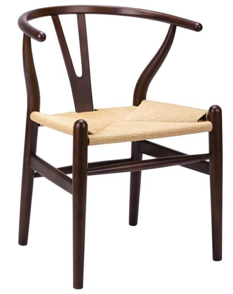 KRZESŁO WISHBONE CIEMNY BRĄZ - drewno bukowe NATURALNE WŁÓKNO BEŻOWE Z PODŁOKIETNIKAMI King Home KRZESŁO WISHBONE CIEMNY BRĄZ - drewno bukowe NATURALNE WŁÓKNO BEŻOWE Z PODŁOKIETNIKAMI King Home