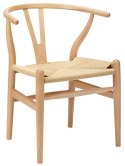 King Home Krzesło WISHBONE natural - lite drewno bukowe, naturalne włókno King Home Krzesło WISHBONE natural - lite drewno bukowe, naturalne włókno