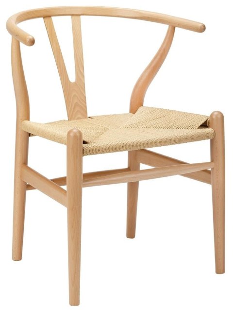 King Home Krzesło WISHBONE natural - lite drewno bukowe, naturalne włókno King Home Krzesło WISHBONE natural - lite drewno bukowe, naturalne włókno