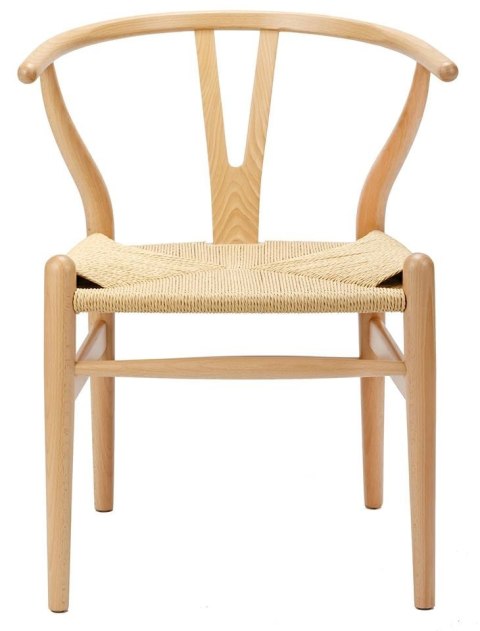 King Home Krzesło WISHBONE natural - lite drewno bukowe, naturalne włókno King Home Krzesło WISHBONE natural - lite drewno bukowe, naturalne włókno