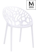 MODESTO krzesło KORAL białe - polipropylen można sztaplować do wnętrz i na zewnątrz