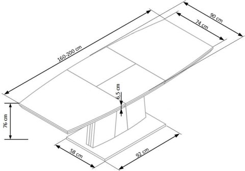 Halmar RAFAELLO stół rozkładany dąb sonoma , PRESTIGE LINE Halmar RAFAELLO stół rozkładany dąb sonoma , PRESTIGE LINE
