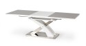 STÓŁ ROZKŁADANY SANDOR 2 160-220x90 HALMAR PROSTOKĄTNY SZKŁO POPIELATY MDF BIAŁY stal NIERDZEWNA STÓŁ ROZKŁADANY SANDOR 2 160-220x90 HALMAR PROSTOKĄTNY SZKŁO POPIELATY MDF BIAŁY stal NIERDZEWNA