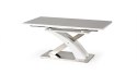 STÓŁ ROZKŁADANY SANDOR 2 160-220x90 HALMAR PROSTOKĄTNY SZKŁO POPIELATY MDF BIAŁY stal NIERDZEWNA STÓŁ ROZKŁADANY SANDOR 2 160-220x90 HALMAR PROSTOKĄTNY SZKŁO POPIELATY MDF BIAŁY stal NIERDZEWNA