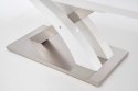 Halmar stół rozkładany SANDOR prostokątny biały lakier 160-220 MDF lakierowany stal nierdzewna