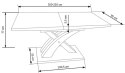 Halmar stół rozkładany SANDOR dąb sonoma MDF lakier 160-220x90 stal nierdzewna do jadalni Halmar stół rozkładany SANDOR dąb sonoma MDF lakier 160-220x90 stal nierdzewna do jadalni