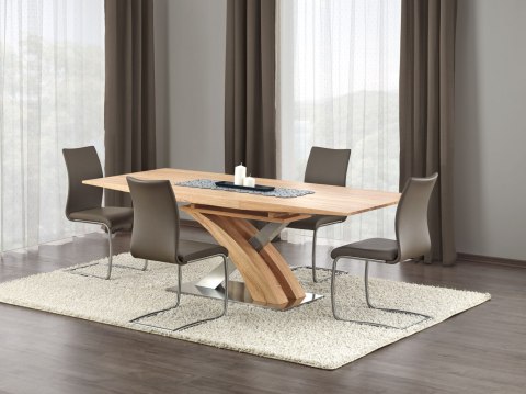 STÓŁ ROZKŁADANY PROSTOKĄTNY SANDOR Halmar MDF LAMINOWANY DĄB ZŁOTY 160-220x90 STAL NIERDZEWNA DO JADALNI STÓŁ ROZKŁADANY PROSTOKĄTNY SANDOR Halmar MDF LAMINOWANY DĄB ZŁOTY 160-220x90 STAL NIERDZEWNA DO JADALNI