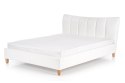 Halmar łóżko do sypialni SANDY 160x200 tapicerowane ekoskóra biały