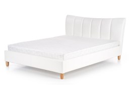 Halmar łóżko do sypialni SANDY 160x200 tapicerowane ekoskóra biały