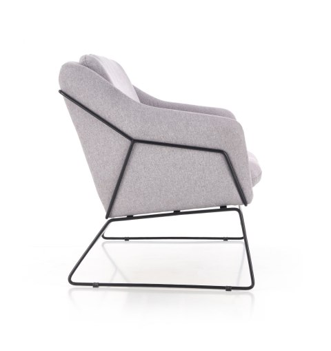 Halmar SOFT 2 XL fotel wypoczynkowy podwójny czarny stelaż, jasny popiel Halmar SOFT 2 XL fotel wypoczynkowy podwójny czarny stelaż, jasny popiel