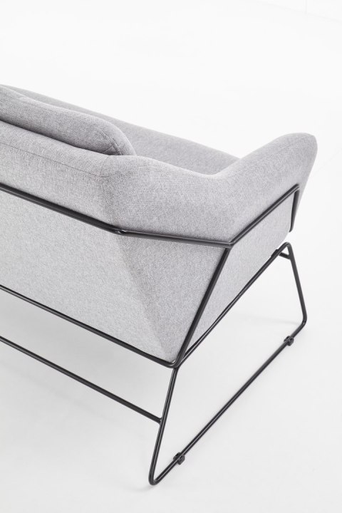 Halmar SOFT 2 XL fotel wypoczynkowy podwójny czarny stelaż, jasny popiel Halmar SOFT 2 XL fotel wypoczynkowy podwójny czarny stelaż, jasny popiel