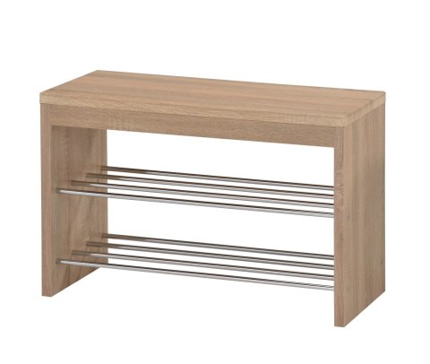 ŁAWKA STOJAK NA BUTY SZAFKA ST7 Halmar DĄB SONOMA MDF laminat stal chromowana 80x30 ŁAWKA STOJAK NA BUTY SZAFKA ST7 Halmar DĄB SONOMA MDF laminat stal chromowana 80x30