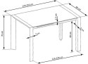 Halmar stół STANFORD XL prostokątny rozkładany 160-250x80 biały MDF lakierowany / stal malowana