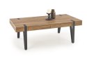 Halmar ława TULUZA prostokątna z szufladami MDF laminowany orzech miodowy / stal malowana proszkowo czarny 120x55 Halmar ława TULUZA prostokątna z szufladami MDF laminowany orzech miodowy / stal malowana proszkowo czarny 120x55